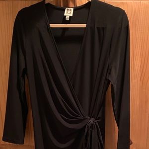 Long sleeve wrap dress